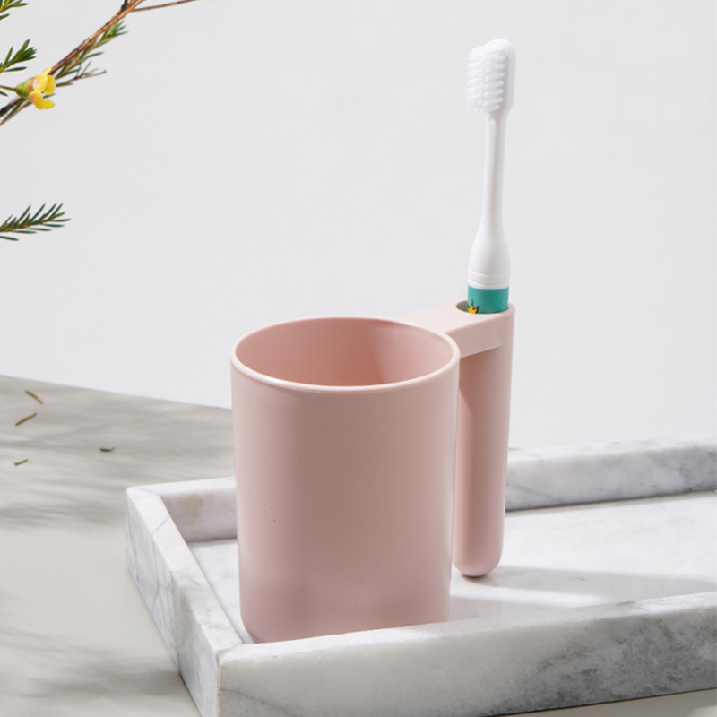 Creative toothbrush holder mouthwash cup - pink